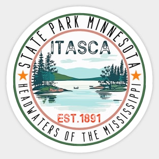 mississippi river,Funny Itasca State Park Minnesota Vintage Travel Decal Sticker